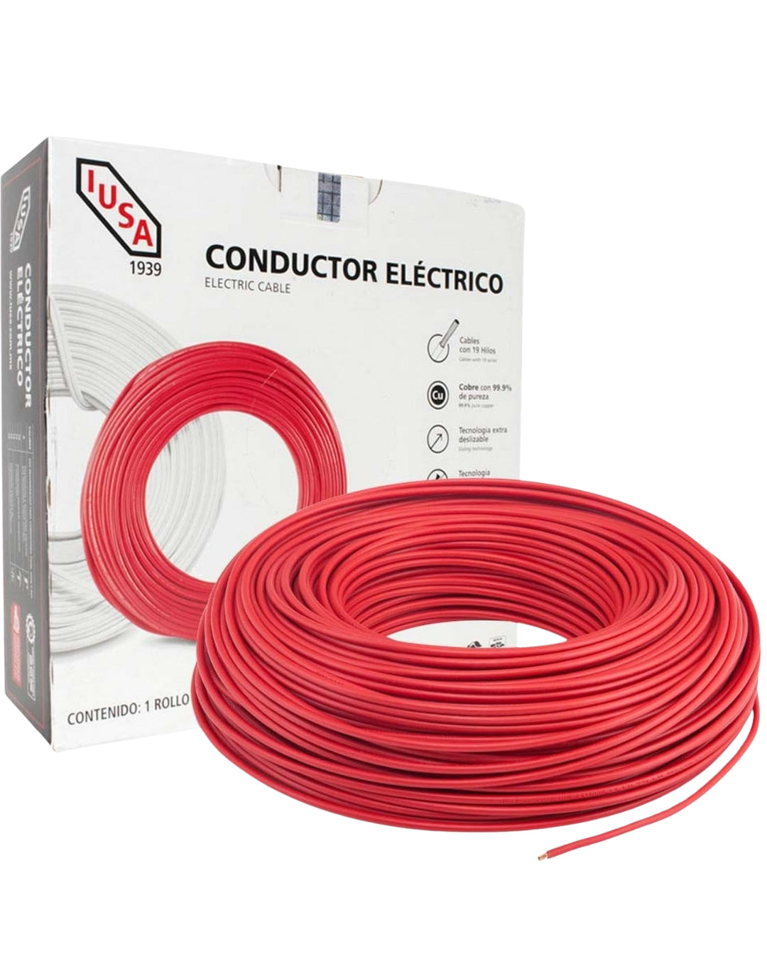 Cable THW Calibre 12 Rojo 100M IUSA