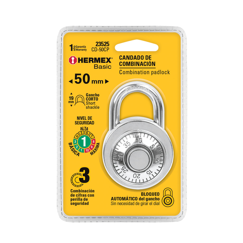 HERMEX Candado de Combinación de Disco