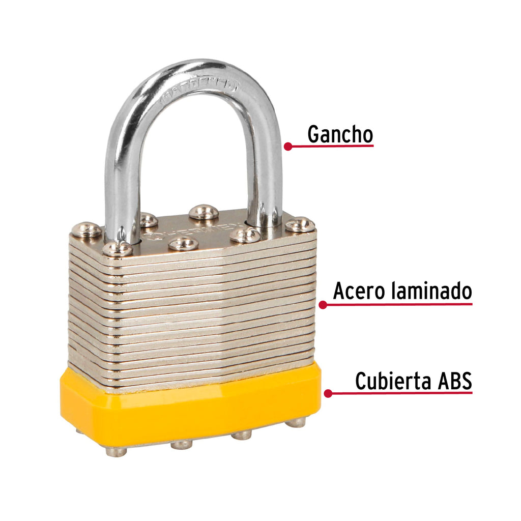 HERMEX Candado de Acero 40 MM 4 Piezas