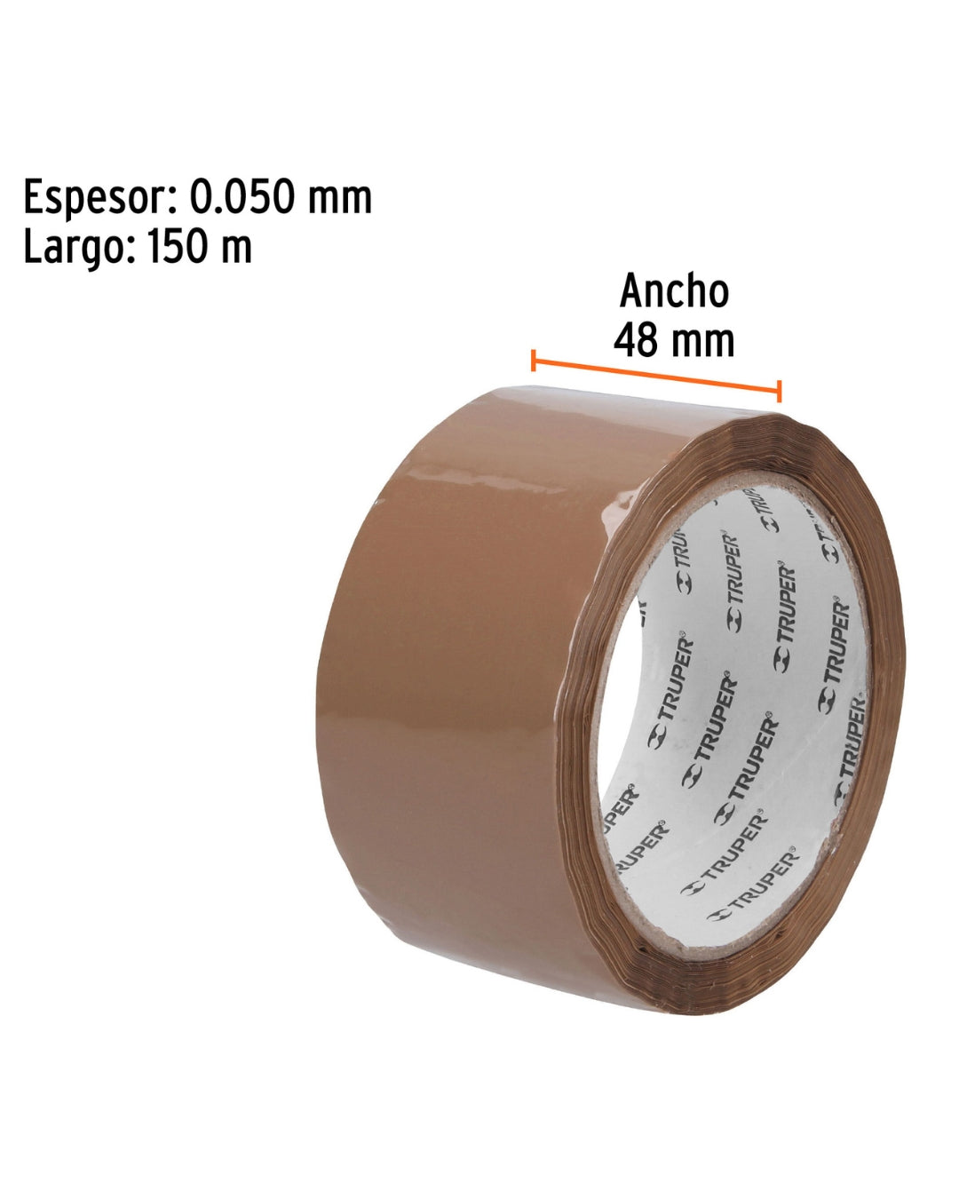TRUPER Cinta de Empaque Canela 48mm x 50m