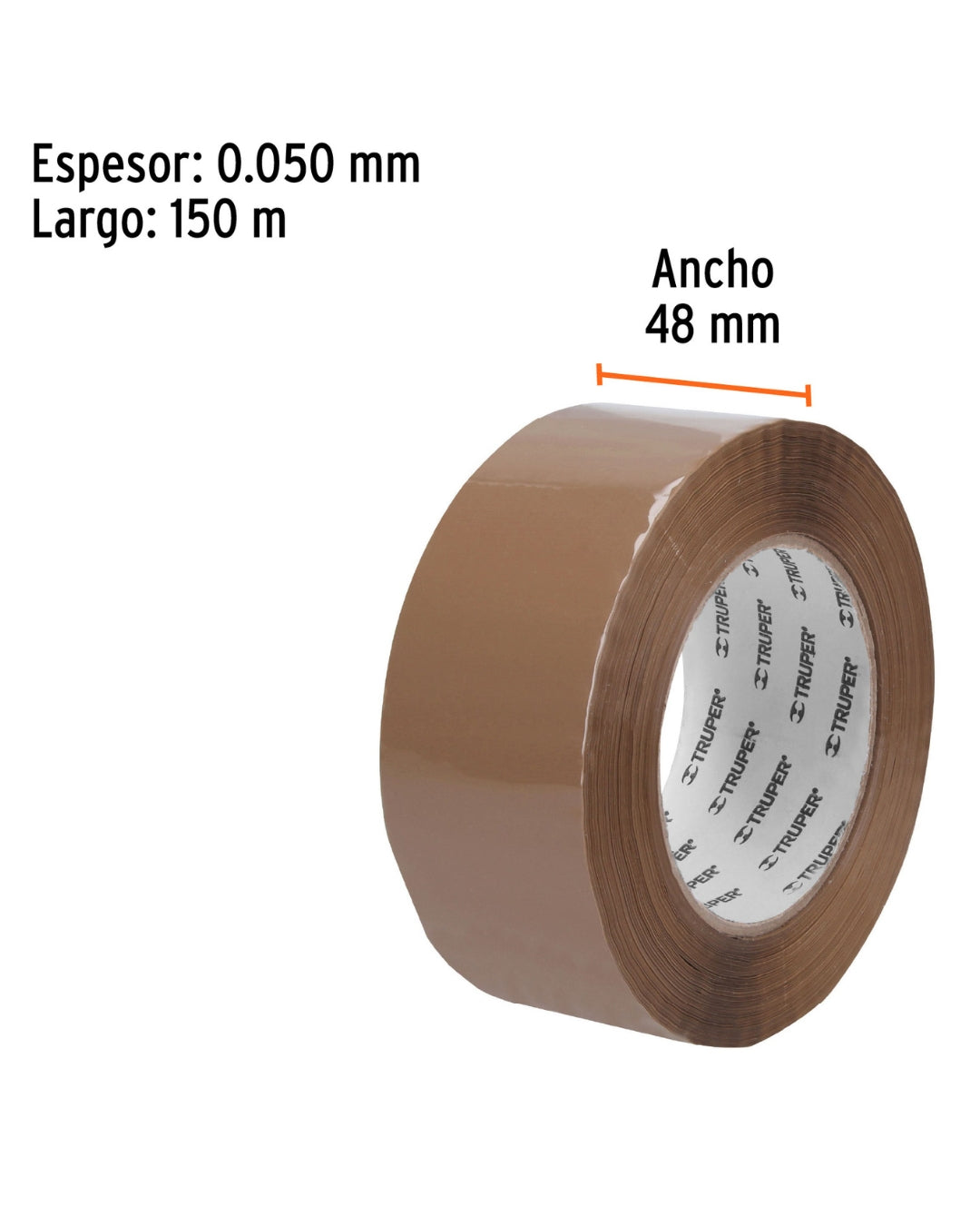 TRUPER Cinta de Empaque Canela 48mm x 150m