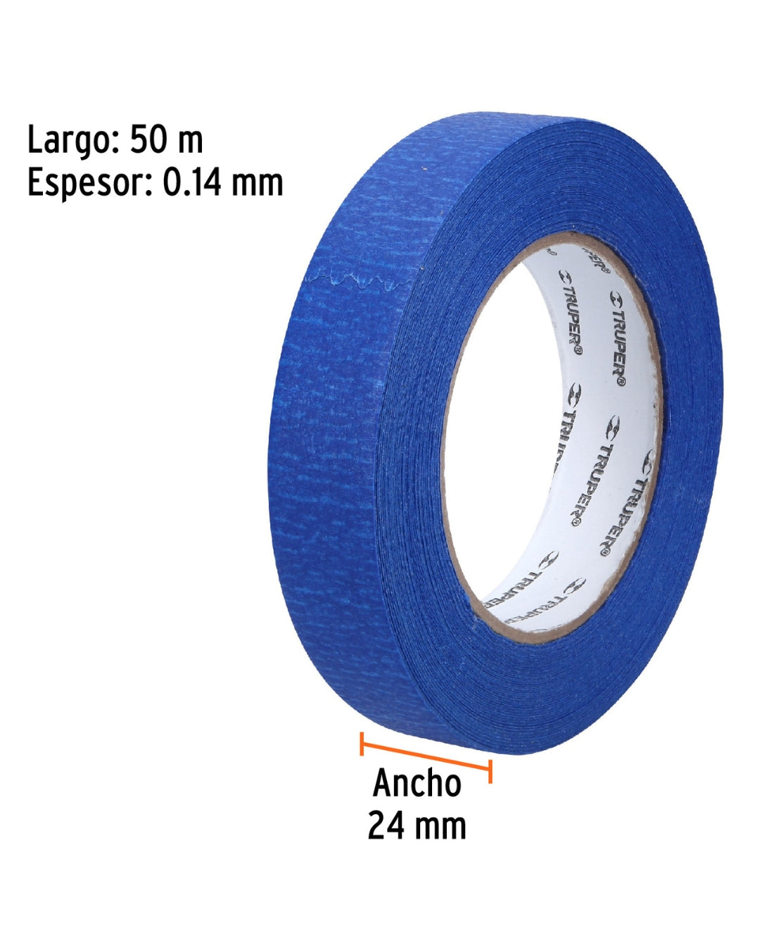 TRUPER Cinta Masking Tape Azul 1" x 50m