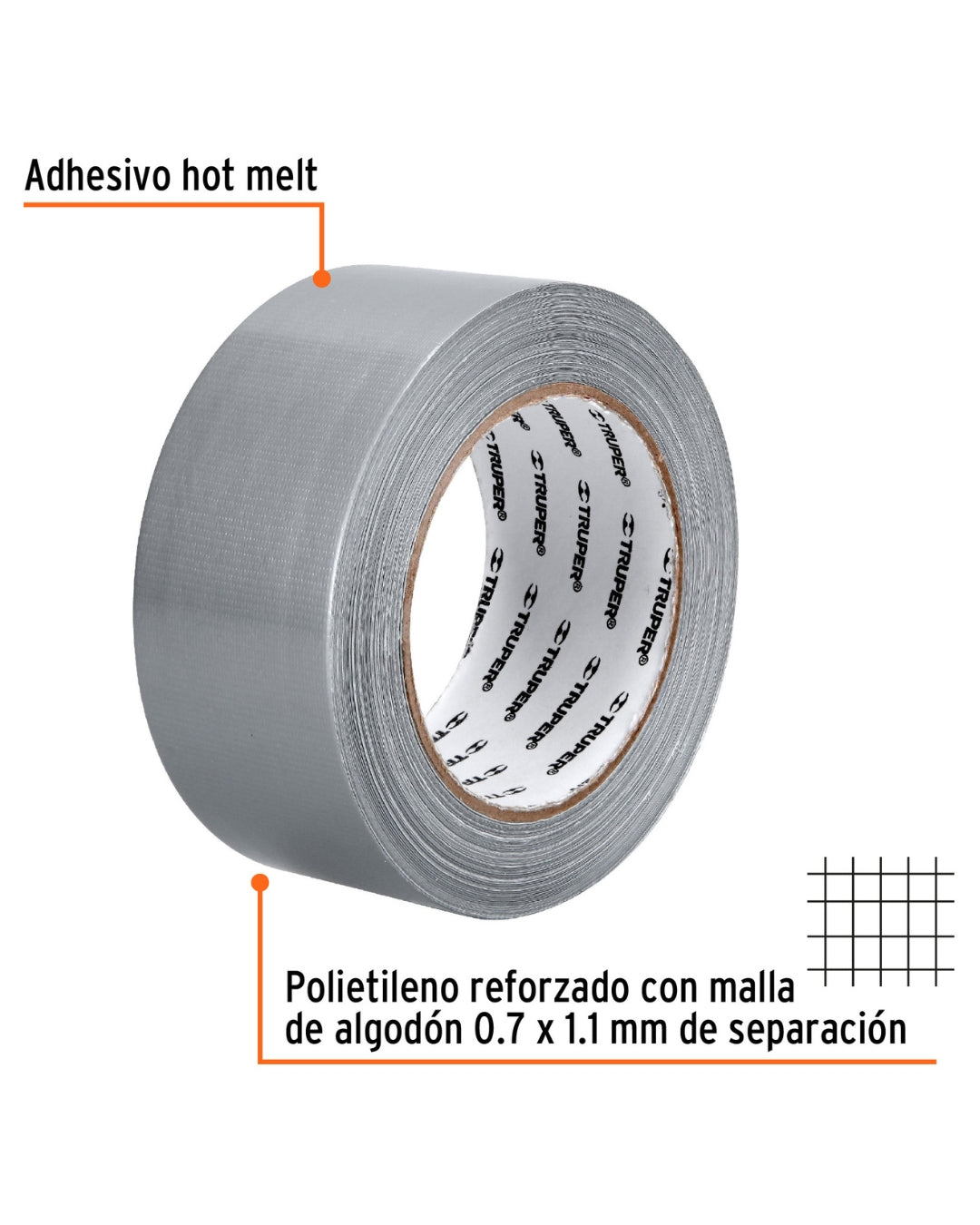 TRUPER Cinta para Ducto 48mm x 30m