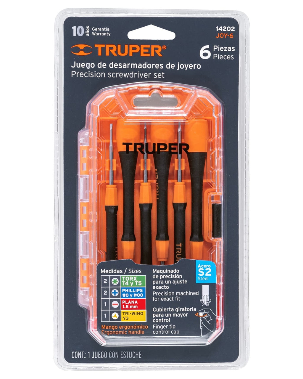 TRUPER Juego con 6 Desarmadores de Precisión