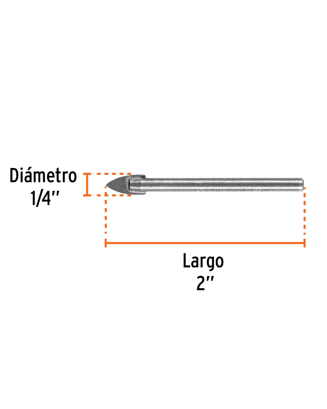 TRUPER Broca para Vidrio y Azulejo 1/4"