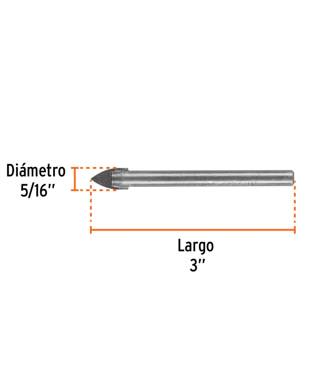 TRUPER Broca para Vidrio y Azulejo 1/2"