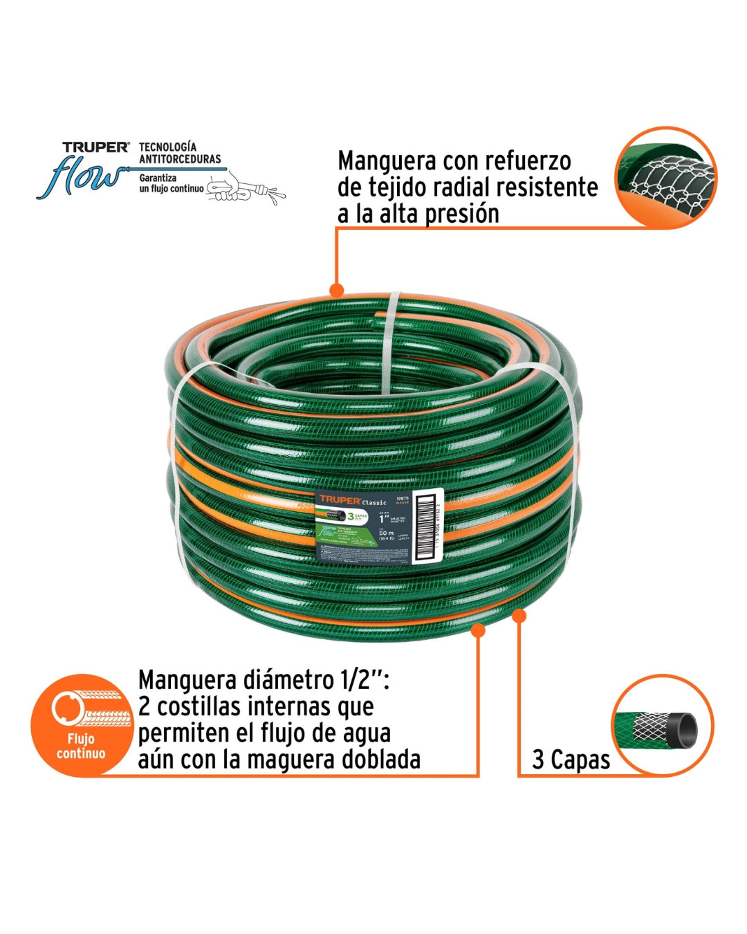 TRUPER Metro de Manguera 1"