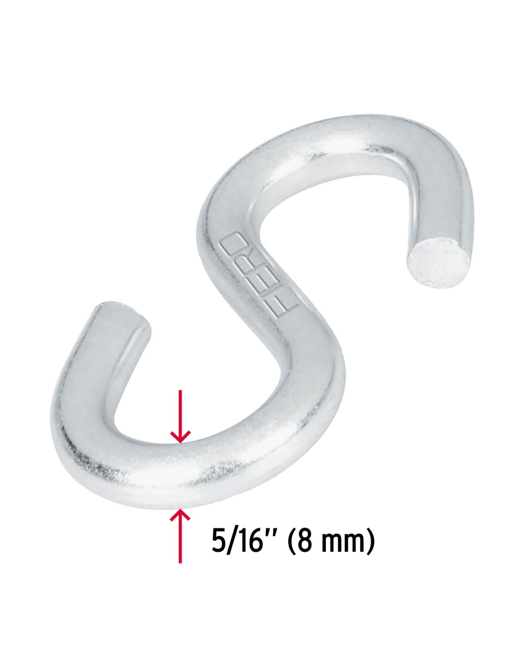 Gancho "S" de 5/16" de Acero para Cable - FIERO