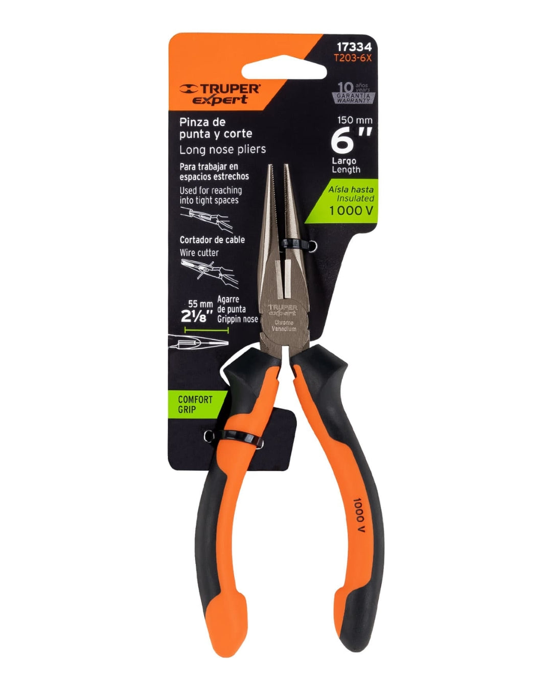 TRUPER Pinza de Punta y Corte 6"