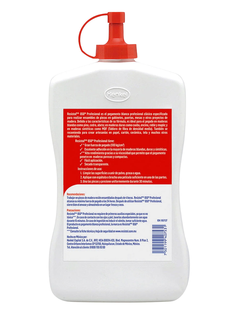 RESISTOL 850 Pegamento Profesional Blanco 500 GR