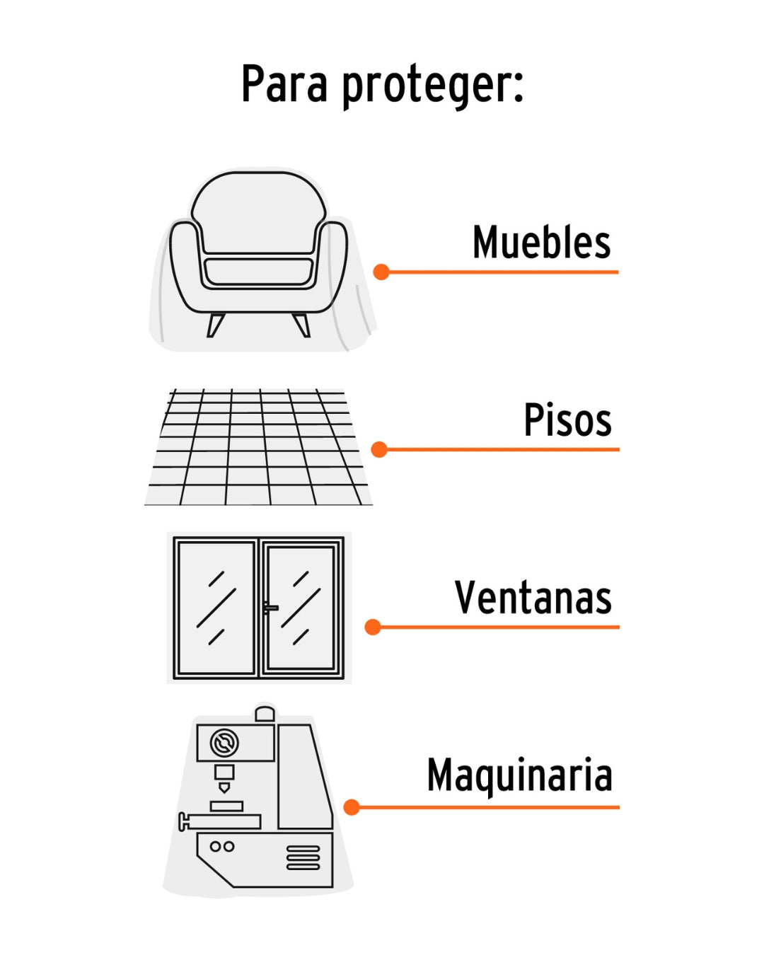 TRUPER Plastiprotector 5 x 2 m Uso Rudo