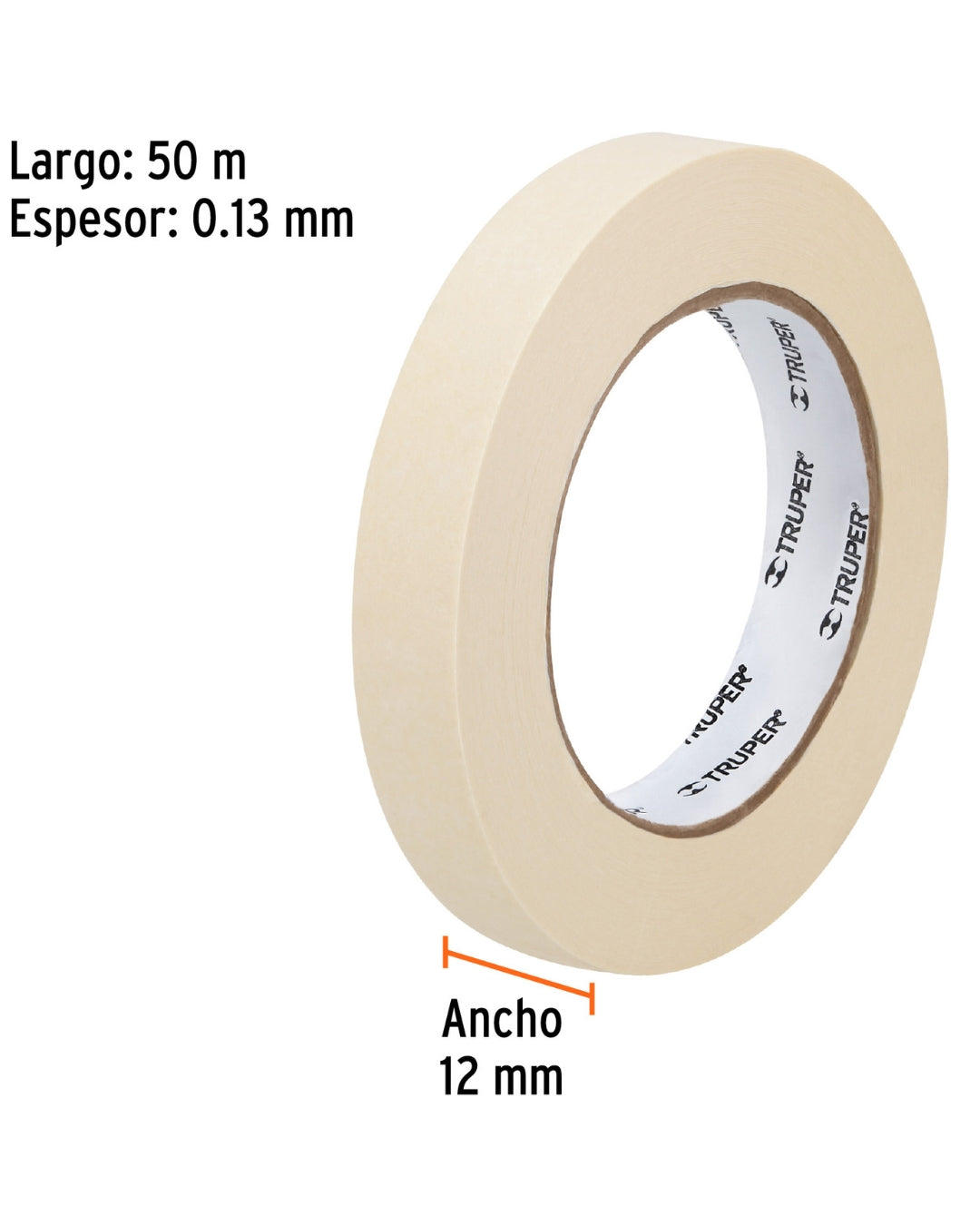 TRUPER Cinta Masking Tape 3/4" x 50 m