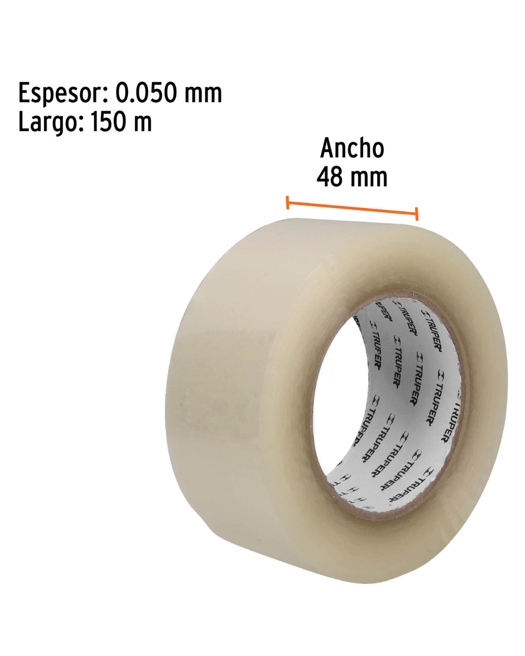 TRUPER Cinta de Empaque 48mm x 150m Transparente