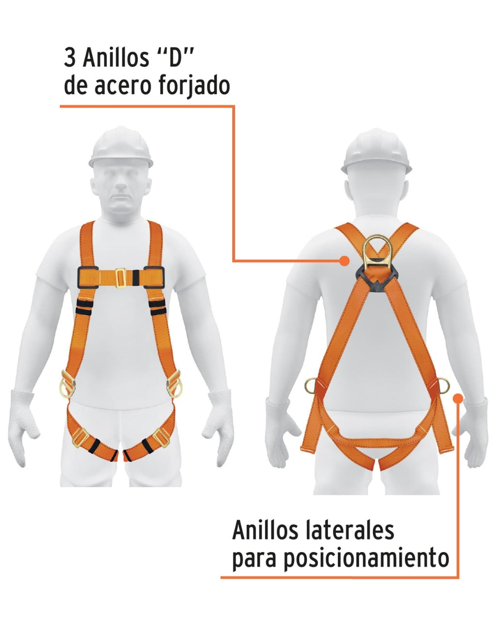TRUPER Arnés de Cuerpo Completo 3 Anillos