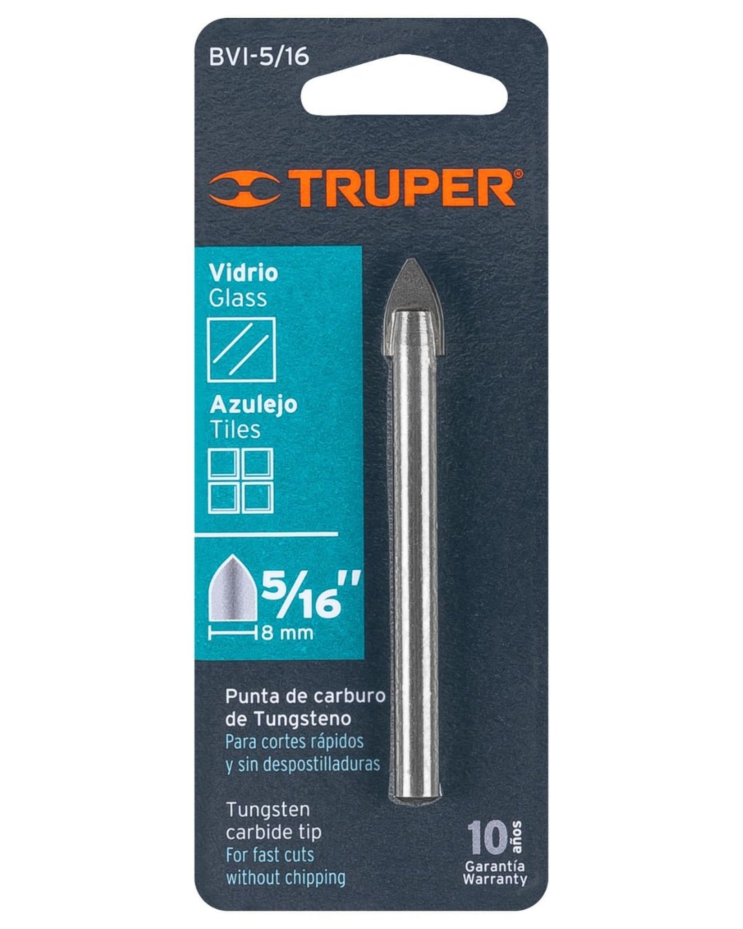 TRUPER Broca para Vidrio y Azulejo 5/16"
