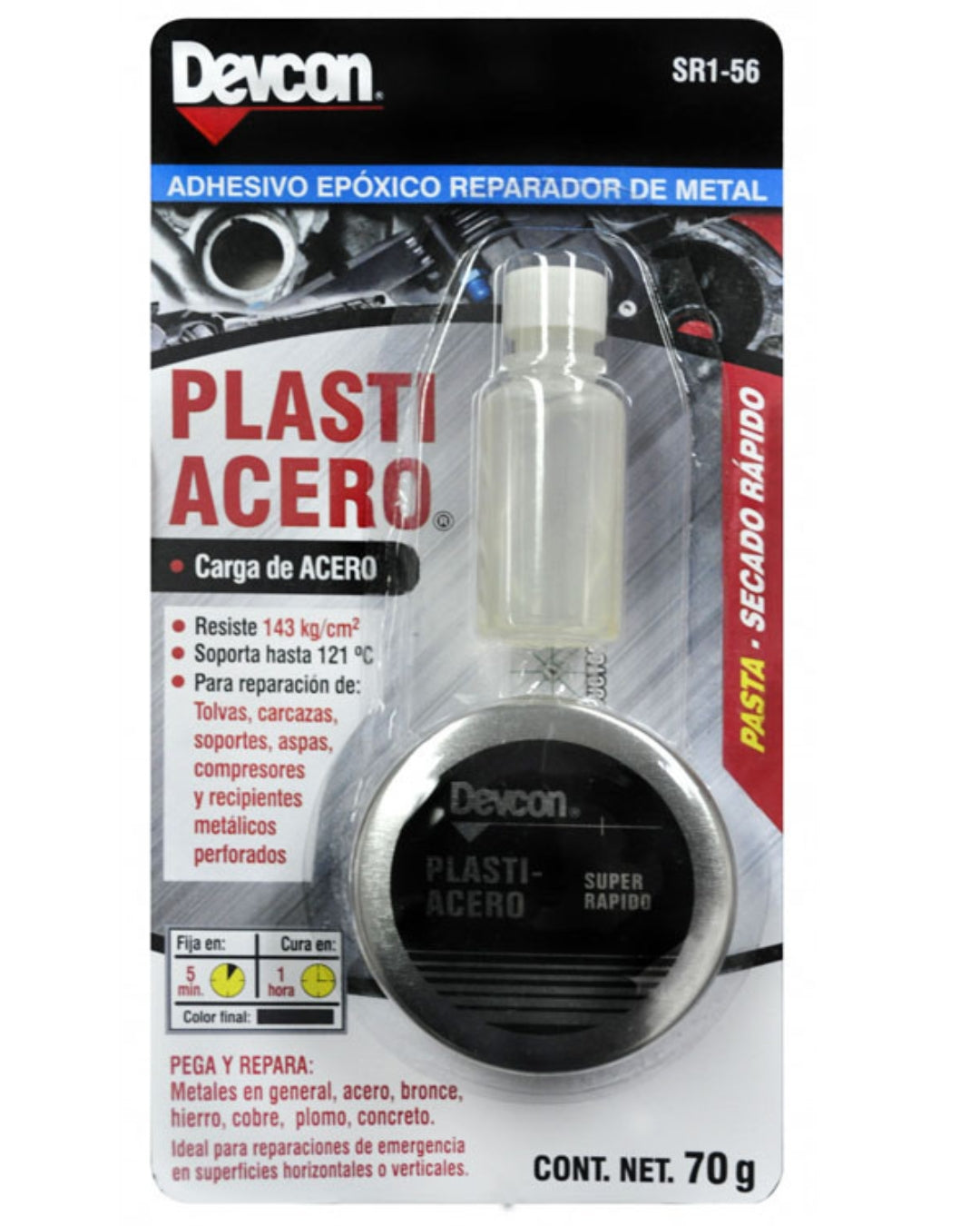 DEVCON PLASTIACERO Pasta Rápido 70g