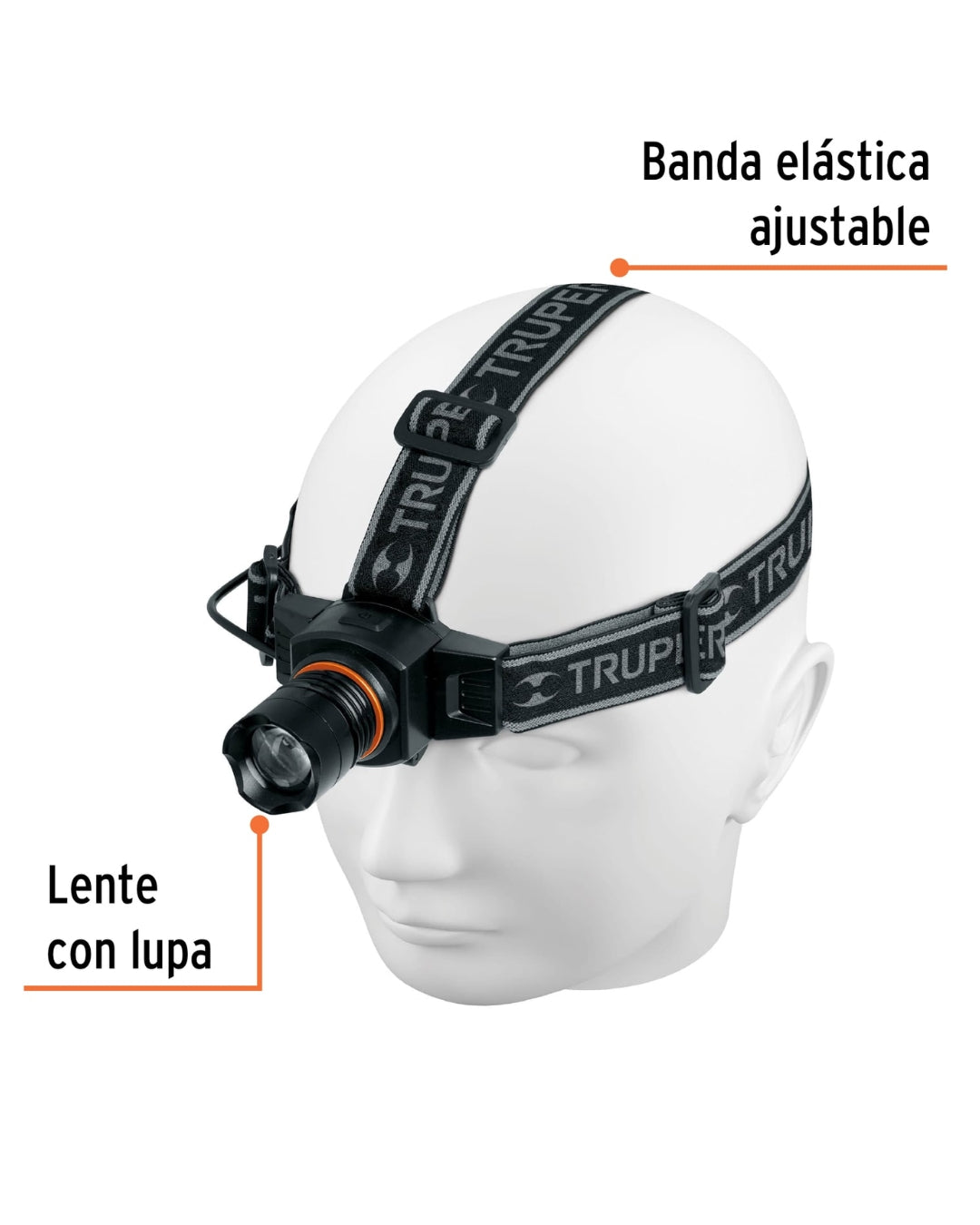TRUPER Linterna de Minero LED 160 lm Recargable